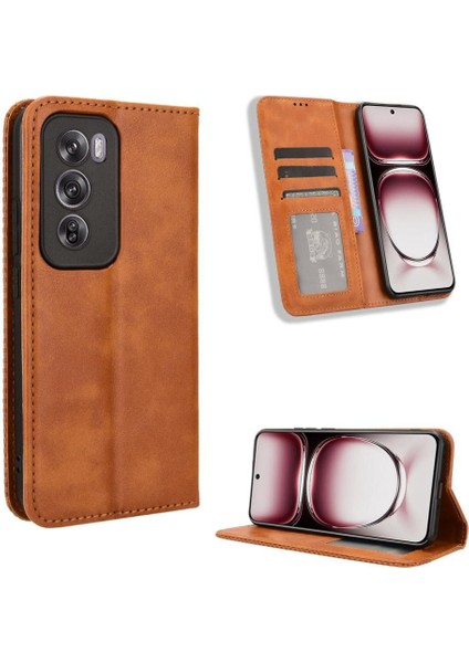 Oppo Oppo 12 5g Cüzdan Manyetik Kapatma Pu Deri Için Kılıf (Yurt Dışından)