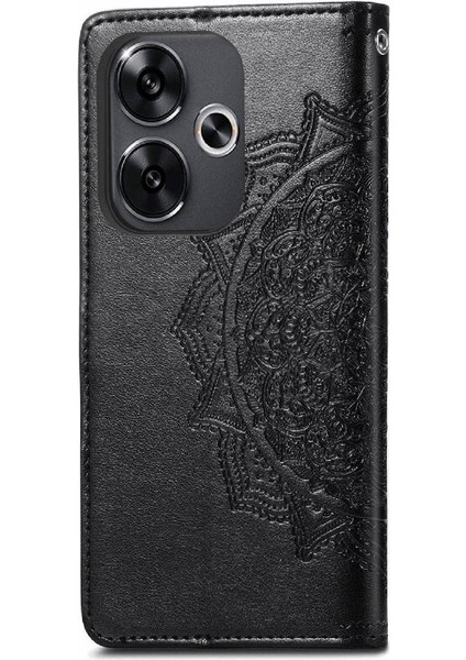 Xiaomi Poco F6 Deri Kılıf Için Flip Case Zarif Desen Kapak Çevirin (Yurt Dışından)