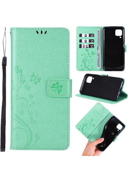 Huawei P40 Lite Bilek Kayışı Için Filp Durumda Kart Tutucu Manyetik Kapatma Pu (Yurt Dışından)