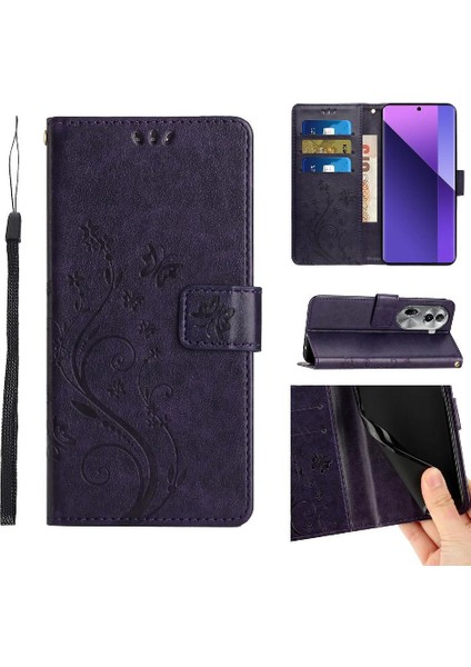 Oppo RENO11 Pro Bilek Kayışı Kickstand Pu Deri Manyetik Için Filp Durumda (Yurt Dışından)