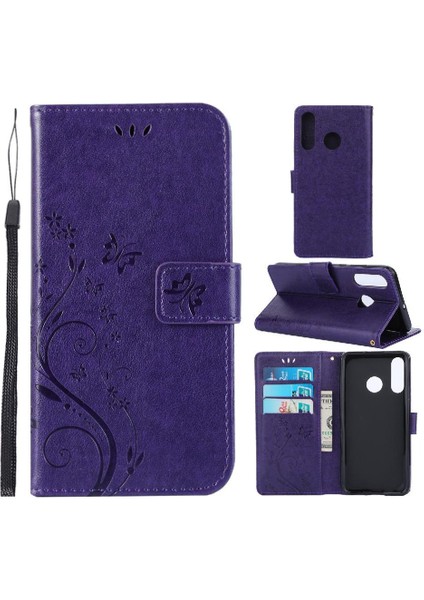 Huawei P30 Lite Bilek Kayışı Kart Tutucu Manyetik Kapatma Pu Için Filp Durumda (Yurt Dışından)
