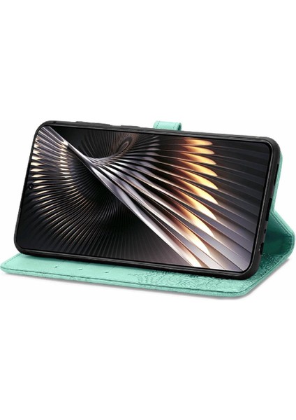 Xiaomi Poco F6 Deri Kılıf Için Flip Case Zarif Desen Kapak Çevirin (Yurt Dışından)