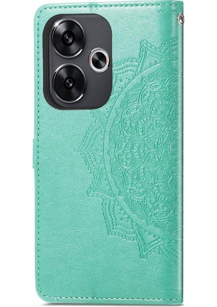 Xiaomi Poco F6 Deri Kılıf Için Flip Case Zarif Desen Kapak Çevirin (Yurt Dışından)