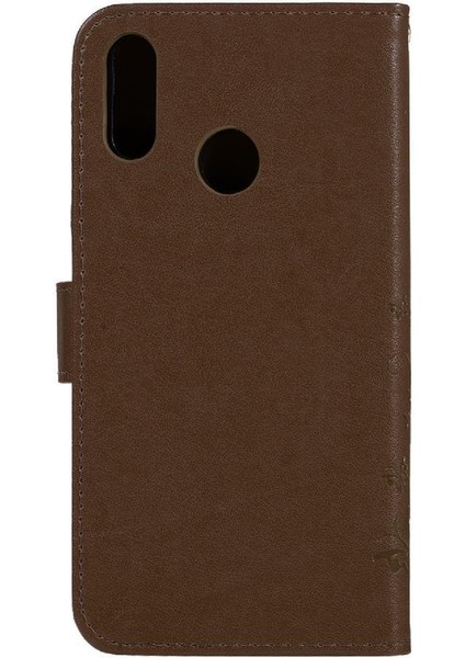 Huawei P Akıllı 2019 Kart Tutucu Için Kickstand Pu Deri Bilek Durumda (Yurt Dışından)