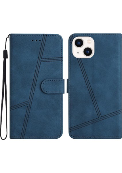 IPhone 14 Için Flip Case Artı Bilek Kayışı Kart Yuvaları Tutucu Manyetik Kapak (Yurt Dışından)