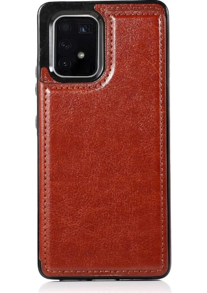 Samsung Galaxy S10 Lite Pu Deri Kart Yuvaları Kickstand Için Cüzdan Kılıf (Yurt Dışından)