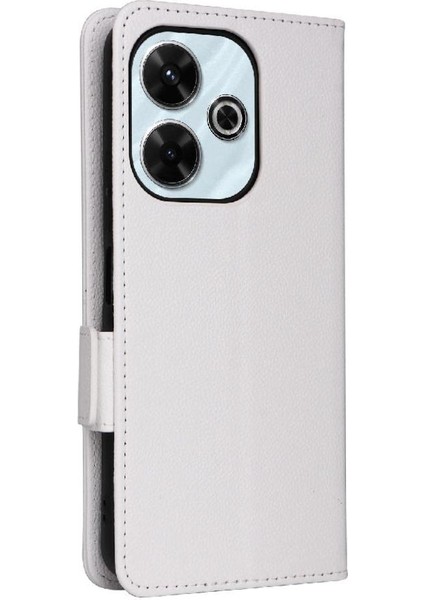 Xıaomı Poco M6 4g Manyetik Yan Toka Cüzdan Pu Deri Için Flip Case (Yurt Dışından)