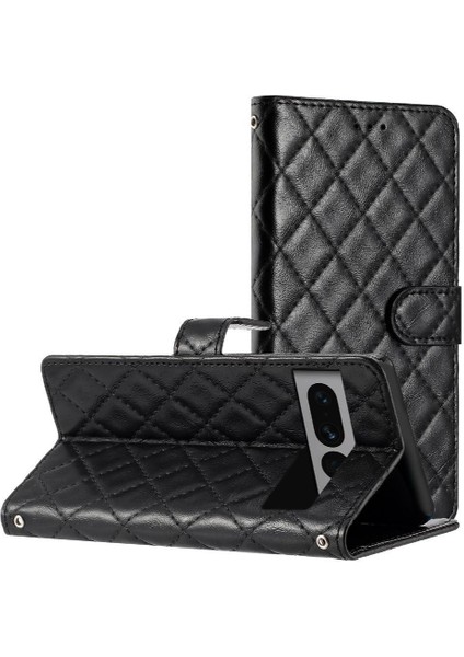 Google Piksel 7 Pro Tpu Darbeye Kickstand Pu Deri Kart Için Flip Case (Yurt Dışından)
