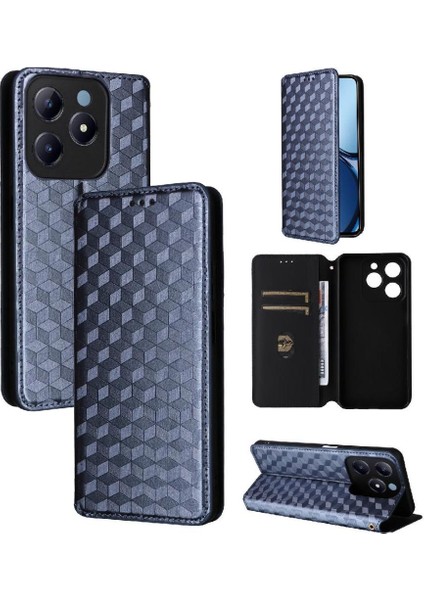 Realme C63 4g Pu Deri Cüzdan Manyetik Kapatma Kartı 3D Için Flip Case (Yurt Dışından)