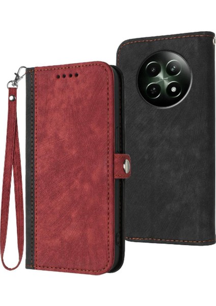 Kart Yuvası Standı Pu Deri ile Realme 12 5g Flip Folio Kitap Için Kılıf (Yurt Dışından) fiyatları