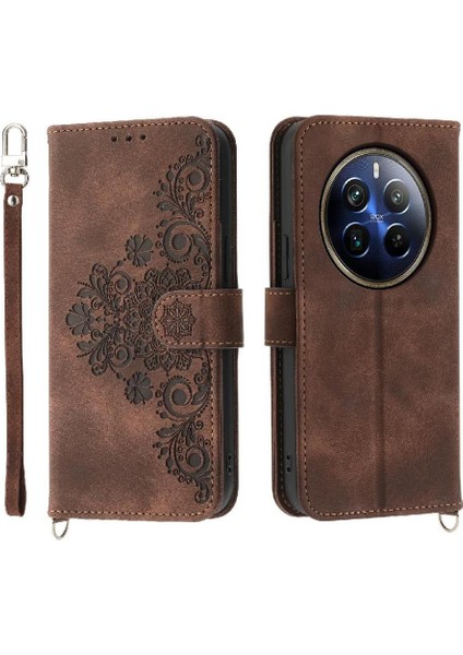 Realme 12 Pro Artı 5g Kabartmalı Darbeye Bileklik Çoklu Için Flip Case (Yurt Dışından)
