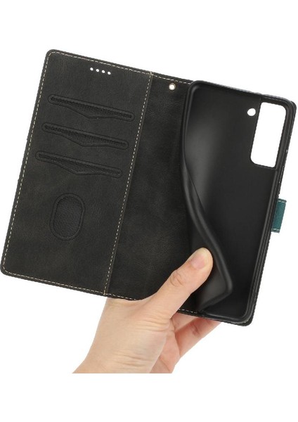 Samsung Galaxy S21 Kickstand Kart Yuvası Bilek Kayışı Çizik Için Cüzdan Kılıf (Yurt Dışından) indirimleri