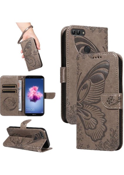 Huawei P Akıllı Yüksek Kaliteli Deri Ayrılabilir El Kayışı Için Flip Case (Yurt Dışından)