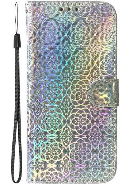 Motorola Kenar 40 Premium Pu Deri Glitter Renkli Cüzdan Kılıf (Yurt Dışından)