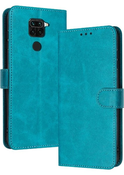 Xiaomi Redmi Not 9 Için Flip Case 4g Kart Yuvası ile Saf Renk Pu Deri (Yurt Dışından)