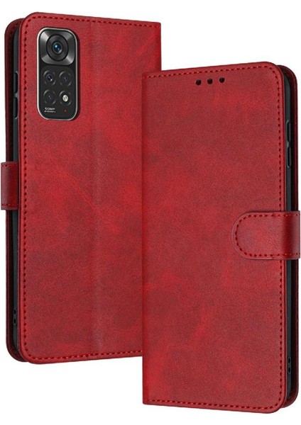 Xiaomi Redmi Not 11 Için Flip Case Toka Pu Deri ile 4g Saf Renk (Yurt Dışından)