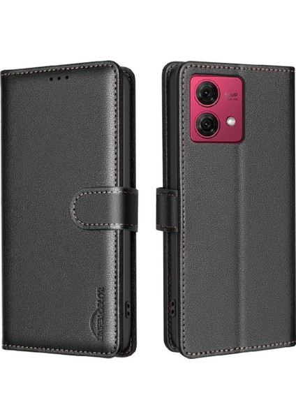 Motorola Moto G84 5g Kart Tutucu Kickstand Rfıd Engelleme Pu Için Flip Case (Yurt Dışından)
