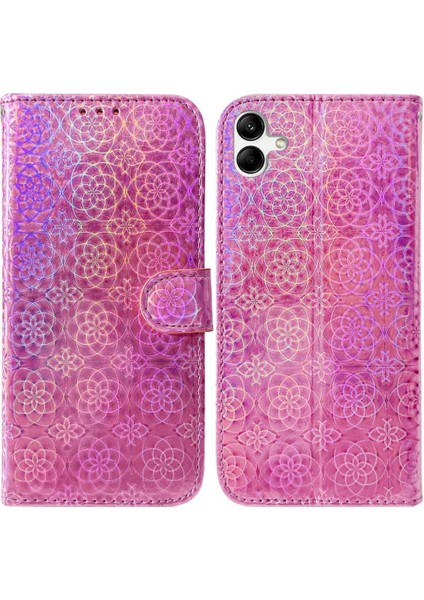 Samsung Galaxy M04 Premium Pu Deri Standı Tutucu Glitter Cüzdan (Yurt Dışından)