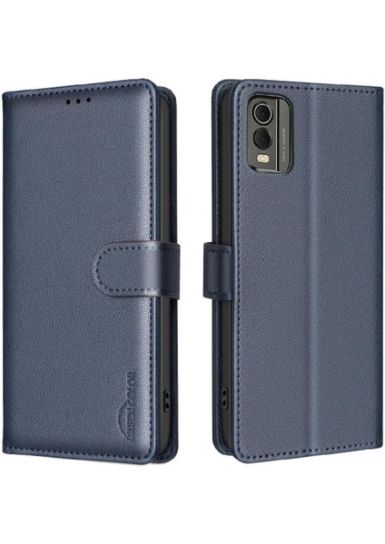 Nokıa C32 Pu Deri Rfıd Engelleme Cüzdan Kart Tutucu Için Flip Case (Yurt Dışından)