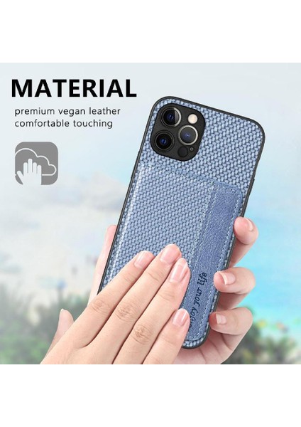 IPhone 12 Için Kılıf Pro Max Rfıd Engelleme Standı Fonksiyonu Manyetik Kart (Yurt Dışından)