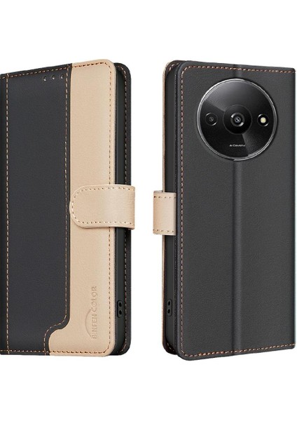 Xiaomi Redmi A3 Flip Folio Kickstand Rfıd Engelleme Tpu Iç Için Flip Case (Yurt Dışından)