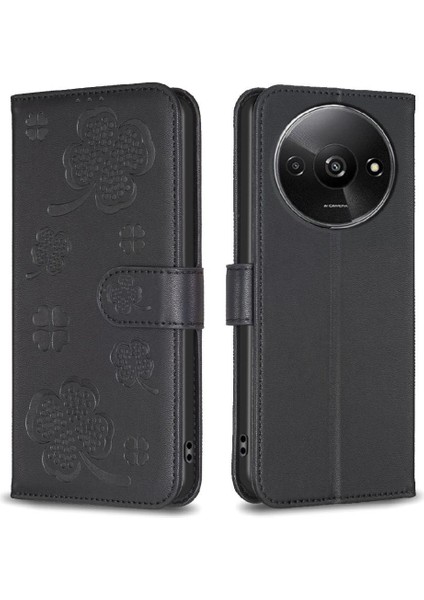 Xiaomi Redmi A3 Kart Yuvaları Tutucu Kickstand Pu Deri Için Flip Case (Yurt Dışından)