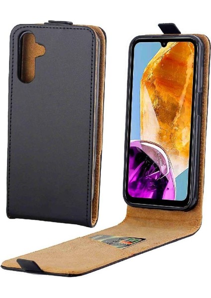 Samsung Galaxy M15 Için Dikey Flip CASE/F15 Kart Yuvası Iş Tarzı Tpu (Yurt Dışından)