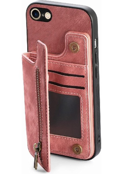 IPhone 7/8 Için Kılıf Vintage Fermuar Cüzdan Standı Fonksiyonu Katlanabilir Geri (Yurt Dışından) fiyatları