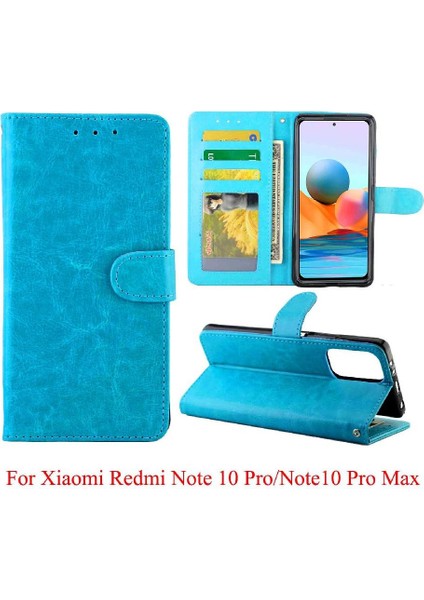 Mays Shop Xiaomi Redmi Not 10 Için Flip Case Pro Kart Tutucu Kickstand Darbeye (Yurt Dışından)