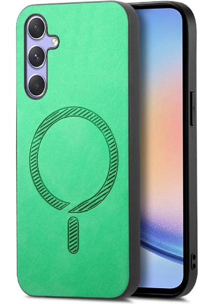 Samsung Galaxy A34 Hafif Ince Kablosuz Şarj Magsafe Araba (Yurt Dışından)