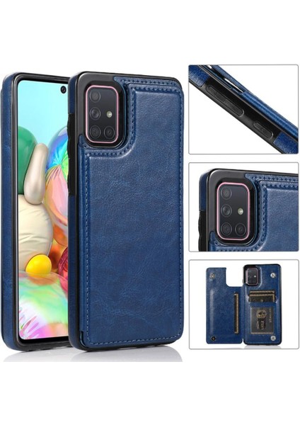 Samsung Galaxy A71 5g Pu Deri Kickstand Kart Yuvaları ile Cüzdan Kılıf (Yurt Dışından)