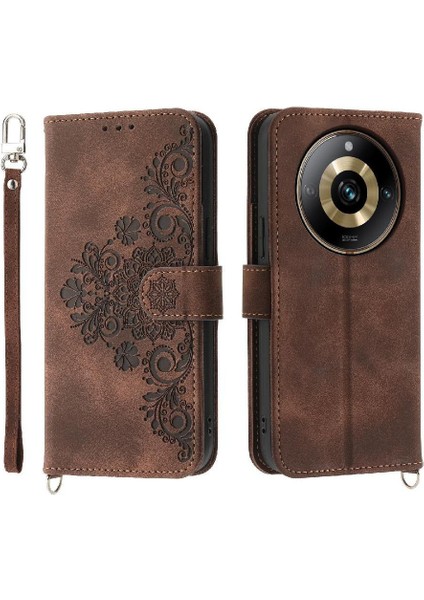 Realme 11 Pro 5g Bileklik Darbeye Kabartmalı Çoklu Kart Için Flip Case (Yurt Dışından)