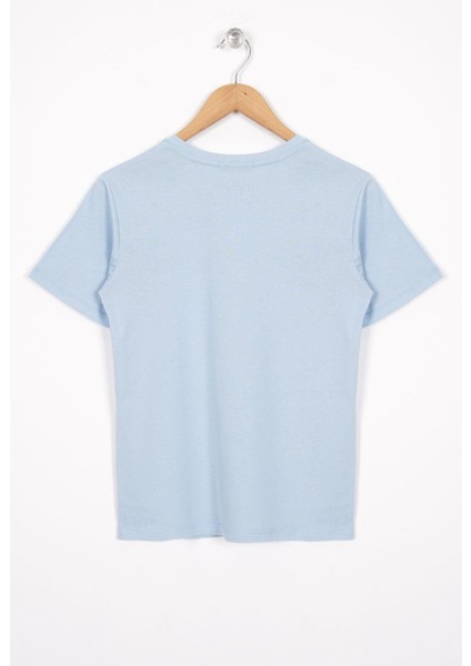 Los Angels Baskılı Mavi Renk Erkek Çocuk Tshirt modelleri