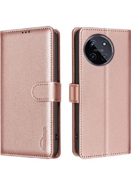 Realme 11 4g Rfıd Engelleme Manyetik Pu Deri Cüzdan Kartı Için Flip Case (Yurt Dışından)