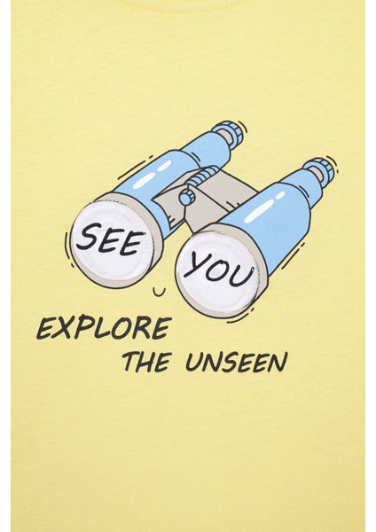 See You Baskılı Açık Sarı Renk Erkek Çocuk Tshirt fiyatları