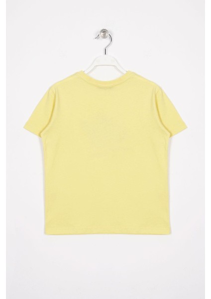 See You Baskılı Açık Sarı Renk Erkek Çocuk Tshirt modelleri