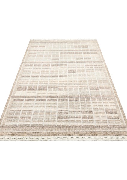 Joy 04 Beıge Grey Hav Toz Vermeyen Yumuşak Dokulu Modern Makine Halısı indirimleri