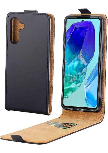 Mays Shop Samsung Galaxy M55 Tpu Deri Koruyucu Kapak Için Dikey Flip Case (Yurt Dışından)