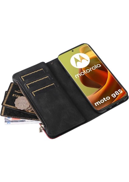 Motorola Moto G85 5g Kickstand Koruyucu Fermuar Cüzdan Tarzı (Yurt Dışından) fırsatları