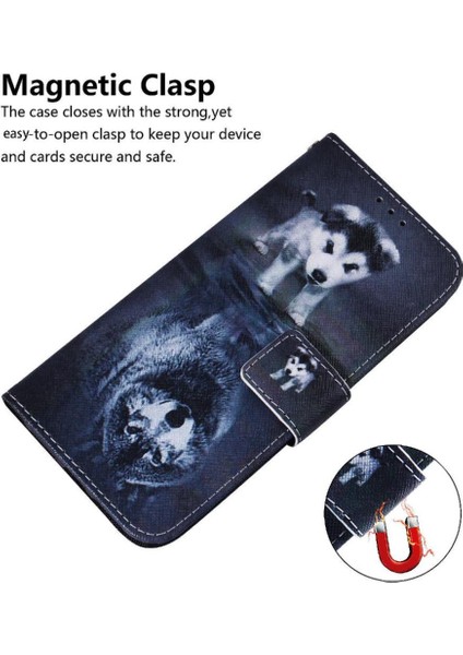 Tecno Spark Için Flip Case 20 Pro Artı 4g Pu Deri Boyalı Cüzdan Kartı (Yurt Dışından)