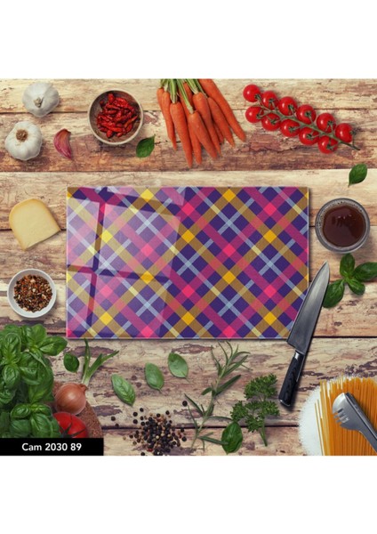 Baskılı Cam Kesme Tahtası |temperli Cam | 25 x 35 cm