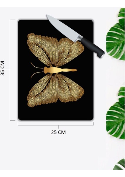 Kelebek | Cam Kesme Tahtası | 25 x 35 cm fiyatları