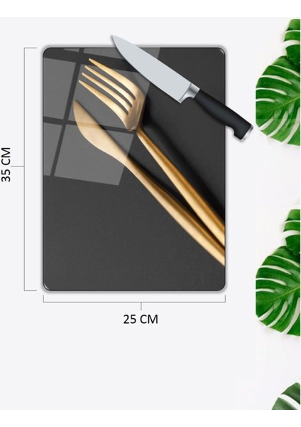 Mutfak | Cam Kesme Tahtası | 25 x 35 cm