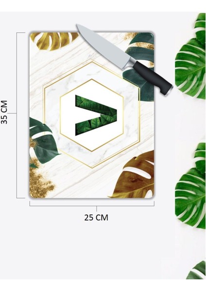 V Harfli | Cam Kesme Tahtası | 25 x 35 cm fiyatları