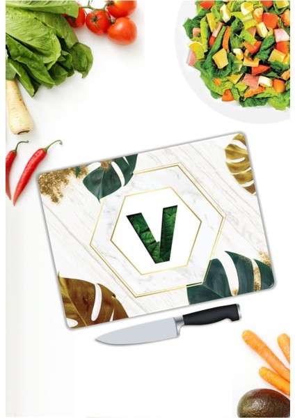 V Harfli | Cam Kesme Tahtası | 25 x 35 cm modelleri