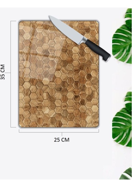 Altıgen Şekiller Cam Kesme Tahtası x 35 cm 25 x 35 cm fiyatları