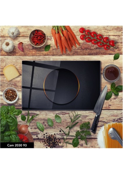 Cam Kesme Tahtası | Baskılı Kesim Tablası | Temperli 25 x 35 cm