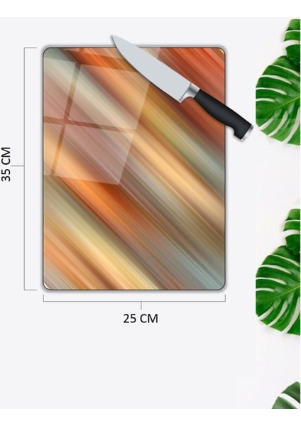 Turuncu Cam Kesme Tahtası 25 x 35 cm fiyatları