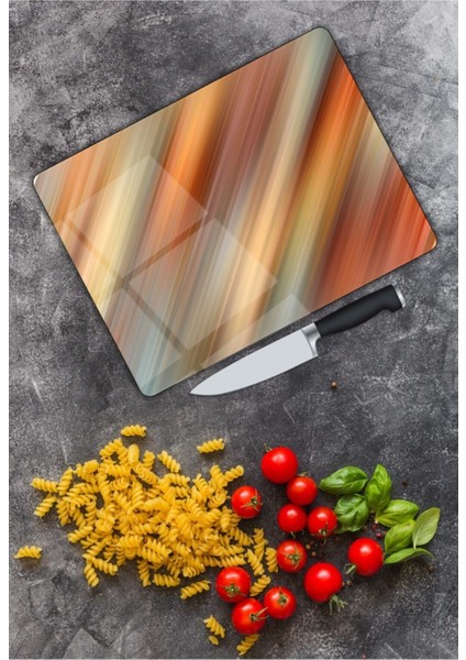 Turuncu Cam Kesme Tahtası 25 x 35 cm modelleri