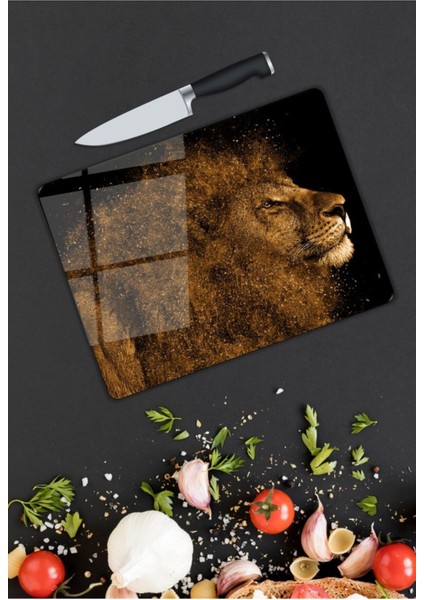 Aslan | Cam Kesme Tahtası | 25 x 35 cm